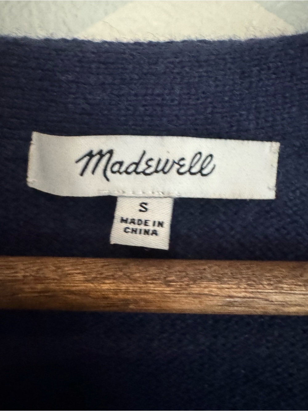 Madewell Navy Blue Merino Wool Blend V-Neck Cardigan Sweater Small - Picture 6 of 12